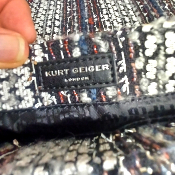 Kurt Geiger London Tweed Satchel With Shoulder Strap. Like New...12x10x4 - Picture 6 of 7